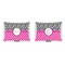 Zebra Print & Polka Dots  Indoor Rectangular Burlap Pillow (Front and Back)