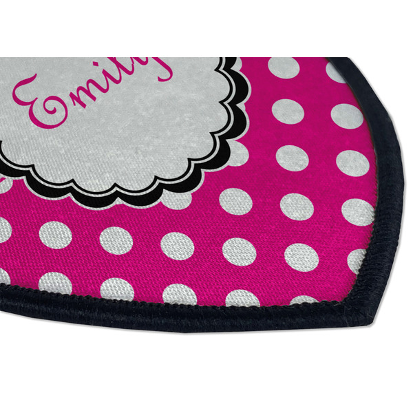 Zebra Print & Polka Dots Iron on Shield 3 Detail