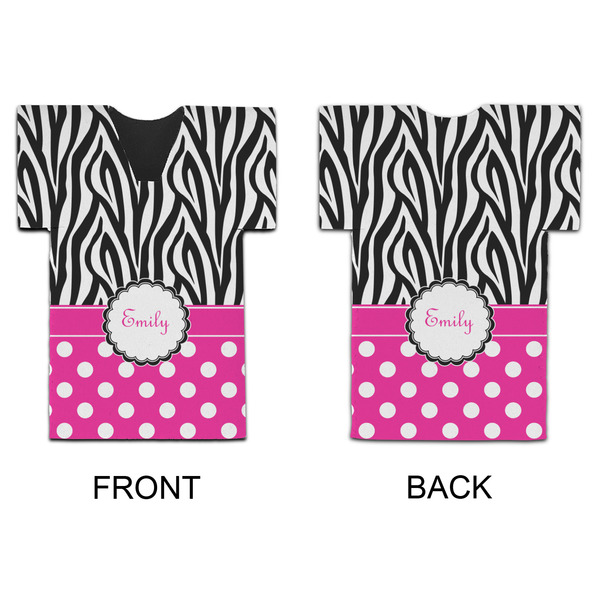Zebra Print & Polka Dots Jersey Bottle Cooler - APPROVAL