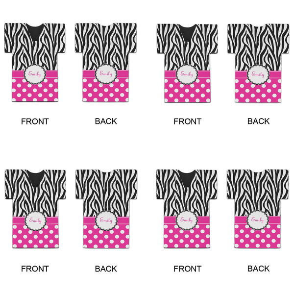 Zebra Print & Polka Dots Jersey Bottle Cooler - Set of 4 - APPROVAL