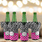 Zebra Print & Polka Dots Jersey Bottle Cooler - Set of 4 - LIFESTYLE