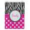 Zebra Print & Polka Dots Jewelry Gift Bag - Gloss - Front