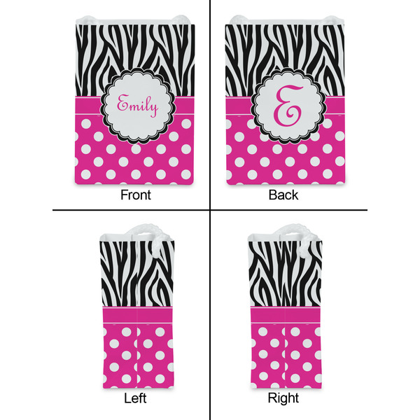 Zebra Print & Polka Dots Jewelry Gift Bag - Matte - Approval
