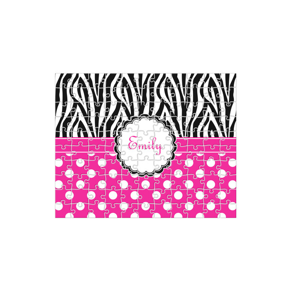 Custom Zebra Print & Polka Dots 110 pc Jigsaw Puzzle (Personalized)