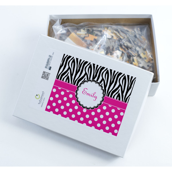 Zebra Print & Polka Dots Jigsaw Puzzle 252 Piece - Box