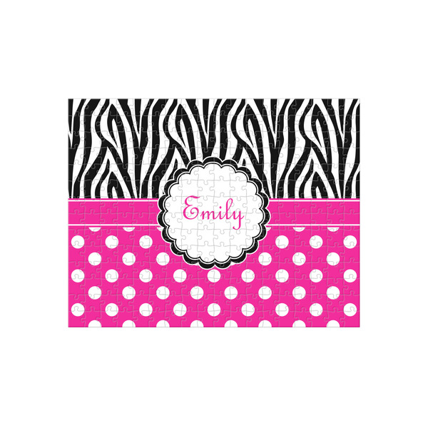 Custom Zebra Print & Polka Dots 252 pc Jigsaw Puzzle (Personalized)