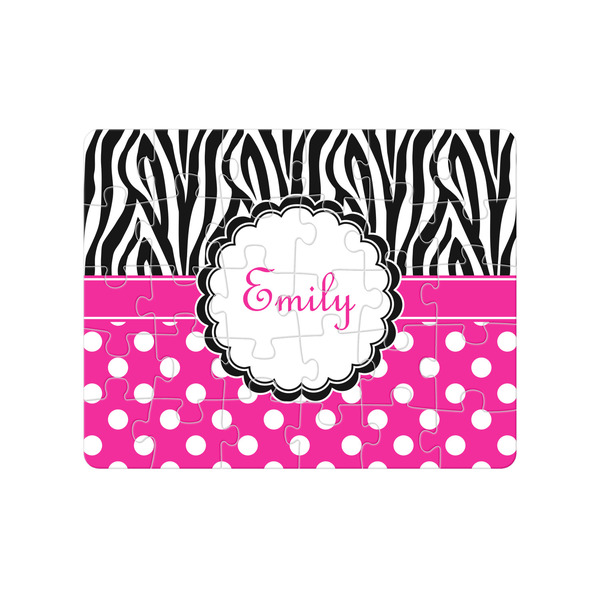 Custom Zebra Print & Polka Dots Jigsaw Puzzles (Personalized)