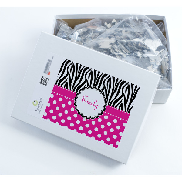Zebra Print & Polka Dots Jigsaw Puzzle 500 Piece - Box