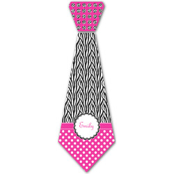 Zebra Print & Polka Dots Iron On Tie - 4 Sizes w/ Name or Text