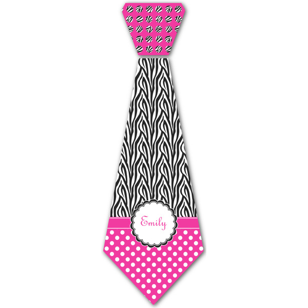 Custom Zebra Print & Polka Dots Iron On Tie - 4 Sizes w/ Name or Text