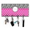 Zebra Print & Polka Dots Key Hanger w/ 4 Hooks & Keys