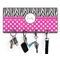 Zebra Print & Polka Dots Key Hanger w/ 4 Hooks w/ Name or Text