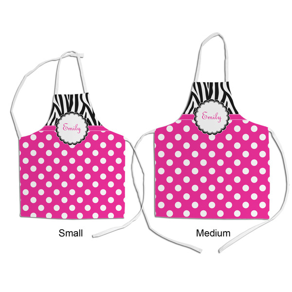 Zebra Print & Polka Dots Kid's Aprons - Comparison