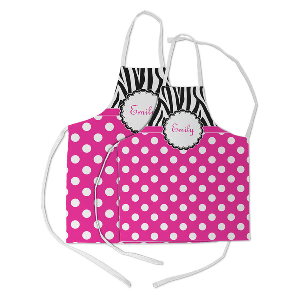 Zebra Print & Polka Dots Kid's Aprons - Parent - Main