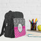 Zebra Print & Polka Dots Kid's Backpack - Lifestyle