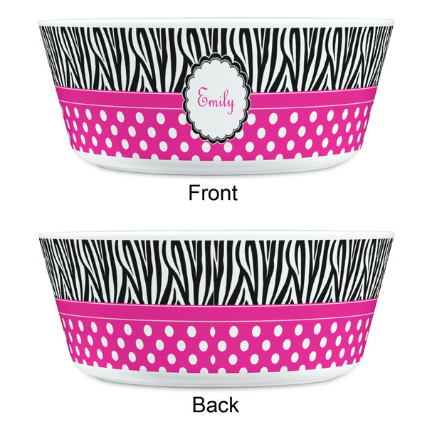 Zebra Print & Polka Dots Kids Bowls - APPROVAL