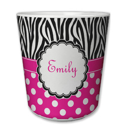 Zebra Print & Polka Dots Plastic Tumbler 6oz (Personalized)