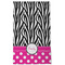 Zebra Print & Polka Dots Kitchen Towel - Poly Cotton - Full Front