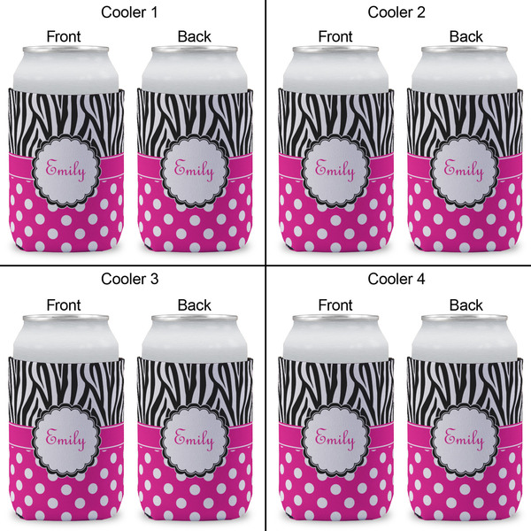 Zebra Print & Polka Dots Can Sleeve (Approval)