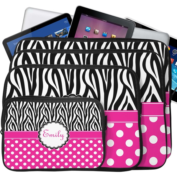 Zebra Print & Polka Dots Laptop Case Sizes