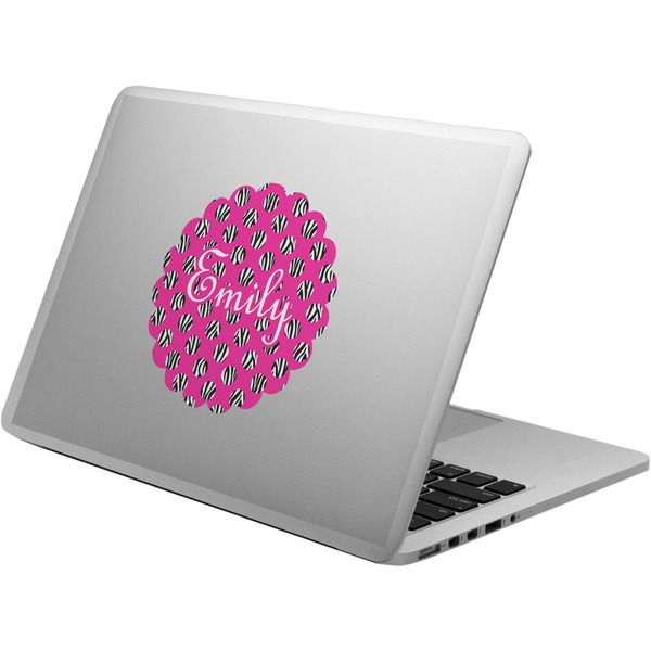 Custom Zebra Print & Polka Dots Laptop Decal (Personalized)