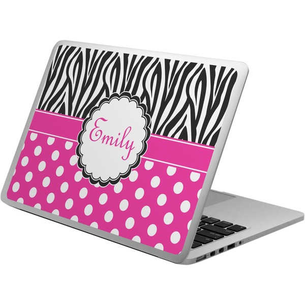 Custom Zebra Print & Polka Dots Laptop Skin - Custom Sized (Personalized)