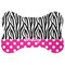 Zebra Print & Polka Dots Bone Shaped Dog Food Mat (Personalized)