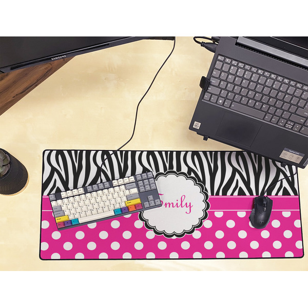 Zebra Print & Polka Dots Large Gaming Mats - LIFESTYLE