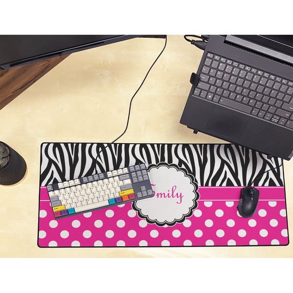Zebra Print & Polka Dots Large Gaming Mats - LIFESTYLE