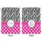 Zebra Print & Polka Dots Large Laundry Bag - Front & Back View