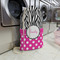 Zebra Print & Polka Dots Large Laundry Bag - In Context