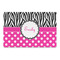 Zebra Print & Polka Dots Large Rectangle Car Magnet (Personalized)
