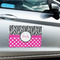 Zebra Print & Polka Dots Large Rectangle Car Magnets- In Context
