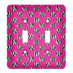 Zebra Print & Polka Dots Light Switch Cover (2 Toggle Plate)