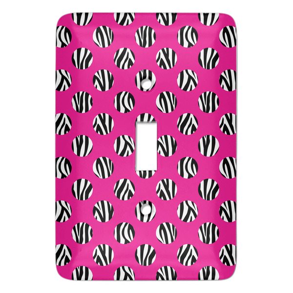 Custom Zebra Print & Polka Dots Light Switch Cover (Single Toggle)