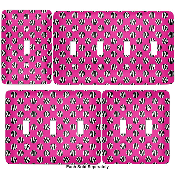 Zebra Print & Polka Dots Light Switch Covers all sizes