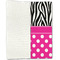 Zebra Print & Polka Dots Linen Placemat - Folded Half