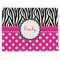 Zebra Print & Polka Dots Linen Placemat - Front
