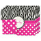 Zebra Print & Polka Dots Linen Placemat - MAIN Set of 4 (double sided)