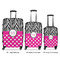 Zebra Print & Polka Dots Luggage Bags all sizes - With Handle
