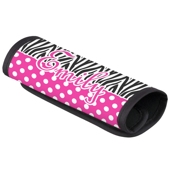 Custom Zebra Print & Polka Dots Luggage Handle Cover (Personalized)