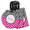 Zebra Print & Polka Dots Luggage Tags - 3 Shapes Availabel