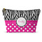 Zebra Print & Polka Dots Structured Accessory Purse (Front)