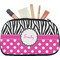 Zebra Print & Polka Dots Makeup / Cosmetic Bag - Medium (Personalized)
