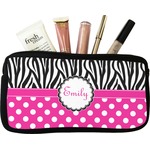 Zebra Print & Polka Dots Makeup / Cosmetic Bag (Personalized)