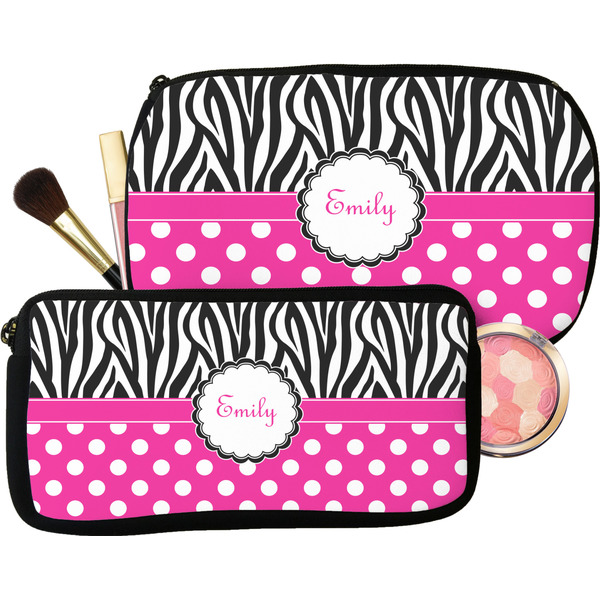 Zebra Print & Polka Dots Makeup / Cosmetic Bags (Select Size)