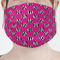 Zebra Print & Polka Dots Mask - Pleated (new) Front View on Girl