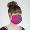 Zebra Print & Polka Dots Mask - Quarter View on Girl