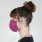 Zebra Print & Polka Dots Mask - Side View on Girl
