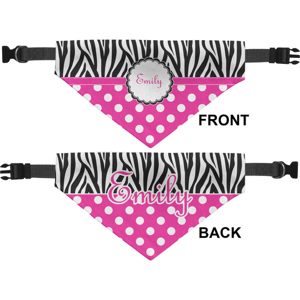 Zebra Print & Polka Dots Medium Dog Bandana Approval
